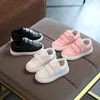 scarpe da ginnastica per bambini scarpe da ragazzo scarpe da ginnastica per ragazze scarpe in pelle per bambini scarpe da scuola bianche nere scarpe casual rosa suola flessibile moda 220805