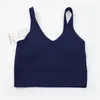 LU-088 Women Sports Yoga Bra Sexig tank top tight yoga väst med bröstkudde ingen smörig mjuk atletisk fitnesskläder anpassad