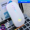 Mysz bezprzewodowa Epacket Bluetooth RGB ładowalna cicha mysz komputerowa podświetlana diodami LED ergonomiczna mysz do gier do laptopa PC24122180