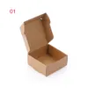 4x4x2cm Mini Black Kraft Paper Carton Paperboard Box Jewelry Earring Rings Display Package Kartonger Partihandel 50st/Lot Dh8464