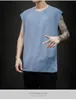 Мужские футболки Harajuku Simple Unisex Hotte Vest Print рубашка без рукавов 9 сплошной футболки Мужские повседневные летни