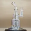 9 en métal clair trois couches verre Bong tuyau d'eau 14mm bol narguilé tuyaux de fumée Bongs bouteilles d'eau Dab Rig