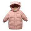 Abbigliamento per bambini Abbigliamento invernale trapuntato in cotone Ragazze Ragazzi Giacca lunga trapuntata in cotone Bambino Stile coreano Capispalla per bambini carini J220718