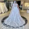 Plus Size 3D Kwiatowy Aplikacje Suknia Ślubna Różowa Suknie Ślubne Bez Rękawów V-Neck Boho Beach Bride Dresses 2022 Romantyczny Long Tulle Robe de Mariee