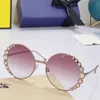 Designer Womens Sunglasses 0324s rotondo telaio filo d'oro con decorazione diamante signore moda lusso marca occhiali da sole occhiali da sole festa di compleanno shopping uv400 con scatola