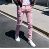 Jeans masculinos de grife bordados roxos de alta elasticidade jeans femininos retalhos versáteis slim fit calças hip-hop tamanhos asiáticos 27-38