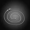 Chains Sterling Silver 16/18/20/22/24/26/28/30 Inch 1MM Snake Chain Necklace For Men Women Trendy Fine JewelryChains