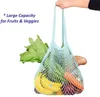 Reusable String Shopping Fruit Vegetables Grocery Bag Shopper Tote Mesh Net Woven Cotton Shoulder Bag Hand Totes Home Storage Bag5173