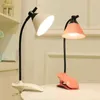 Lampada da scrivania pieghevole a LED ricaricabile USB Protezione per gli occhi Touch Dimming Morsetto da lettura Lampada da tavolo Lampada da letto 3 Luminosità H220423