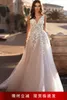 2022 new wedding dress French style sexy deep V-neck shawl travel shooting location seascape237d