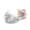 Athlétique En Plein Air Printemps Petite Fille Chaussures Dentelle Arc Paillettes En Cuir Princesse Enfants Doux Slip Bébé Enfant En Bas Âge Enfants Pour Filles SandalesAthlétisme