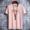 Letter Printing 100% Cotton Men T Shirt HipHop Cotton Tshirt Oneck Summer Male Causal Tshirts Fashion Loose Tees J02 220608