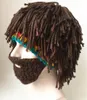 DreadLocks Hat Synthetic Hair Extensions面白いひげ帽子大人の男性と女性手作り帽子ウィッグ