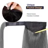 Real hair Grey Puff Afro Kinky Straight Ombre Blonde Color Chignon Hair Bun Drawstring Ponytail Wrap Hairpiece gray Fake Hair-Extensions