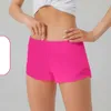 lu-248 Womens Sport Shorts Casual Fitness Hotty Hot Pants for Woman Girl Workout Gym Running Sportswear with Zipper Pocket Quick Drying Mesh