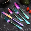 5 Piece Flatware Cutlery Set Knife Fork Spoon Dinner Set Dinnerware