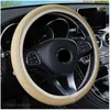 Car Steering Wheel Leather Braid Cover For Fiat Fiorino 595 500 500S Toro Fullback Aegea 500X Argo 500L 124 695 FCC4 500e J220808