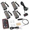 4pcs 20LED Strobe Light 4 in 1 Police Flasher 12V LED Car LED Emergency Flashing Lights Stroboscopes For Auto