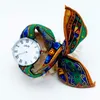 손목 시계 Shsby Ladies Flower Cloth Wristwatch 여자 드레스 시계 패션 소녀 캐주얼 쿼츠 로마 큰 다이얼 직물 시계 생일 선물