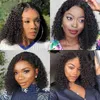 Remy Deep Wave T Deel Lace Haarpruiken Korte Curly Bob Prepluck Baby Braziliaanse pruik voor vrouwen 220609