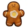 Creative Simulation Plush Poached Egg Bread Toast Shaped Pillow Funny Food Ginger Man Toy Pop Children Birthday Gift J220704