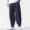 Men's Pants Spring Summer Mens Cotton Linen Loose Harem Casual Large Size Comfortable Trousers M-5XL M7Men's