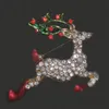 Boże Narodzenie Diamond Sika Deer Broochs for Women Dress Suit Brooch Akcesoria Kobieta biżuteria