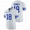 A3740 BYU Cougars Football Jersey College Zach Wilson Lopini Katoa Tyler Allgeier Jaren Hall Neil Puka Nacua Pau'u 16 Baylor Romney Ben Bywater