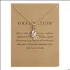 Pendant Necklaces Pendants Jewelry Lotus Butterfly Pearl Letter Necklace Wish Card Women Clavicle Chain Wedding Lover Female Accessory Dro