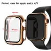 Glass+Case Full Cover For Apple Watch Series 7 6 5 4 3 2 1 Case Bumper for iWatch 40/44mm 38/42mm 41/45mm Frame Accessories