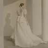 فساتين زفاف أخرى الأميرة خمر فستان مربع الياقات الأكمام نفخة مع لؤلؤة مخصصة مصنوعة suknia slubnaother3962999