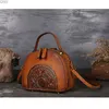 Womens Bag Retro Lederen Womens Tassen Multifunctionele First Layer Cowhide Hoge Kwaliteit Nationale Stijl Oblique Cross Hand