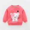 Hoodies Sweatshirts Girls için Karikatür Tek Boynuzlu At Çocukları Terler 220823