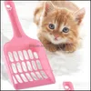 Cat Bitter Shovel Pet Cleanning Ferramenta Plástico Scoop Cats Sand Lavar Produtos Toalete Para Fezas Limpas Suprimentos JW131 Gota Entrega 2021 Groo