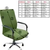 Cubre la silla de color sólido cubierta de la oficina de la oficina giratoria protector de sillón de sillón anti-drey siamese asiento casechair