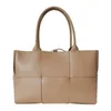 Abendtaschen Echtes Leder Damen Große Casual Totes Elegante Damen Weiche Umhängetasche Hochwertige Weberei Weibliche Messenger PurseEven