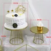 Other Bakeware White Gold Wedding Dessert Tray Cake Stand Party Birthday Decoration Plate Biscuits Display Metal Marble