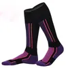 Chaussettes de sport longues Ski épais coton Snowboard cyclisme Ski Football chaussette hommes femmes enfants haute élastique thermique extérieur bas