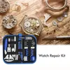 Watch Repair Kits Tools Battery Change Replacement Back Opener Kit Spring Bar Tool Box &