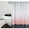 Design moderno Poliéster Tecido Curta do chuveiro em casa gradiente de várias cores espessado Banho à prova d'água Cortina de chuveiro vintage 210402