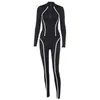Cxuey Zipper Suit For Fitness Sport Workout Kläder Kvinnor Sportkläder Jogging Gym Oavsett Tracksuit Kvinna Set 2 st Svart s 220330