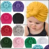11 цветов ребенка уши Er Hats Europe стиль моды младенца индийская шляпа детей тюрбан узел головы обертывания шапки падение доставки 2021 аксессуары