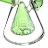 Bongo de vidro para cachimbo de água com tubo reto verde de 4,8 polegadas - junta feminina de 14 mm, coador de vulcão