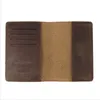 Porte-cartes hommes passeport couverture russe en cuir véritable porte-femmes A594 voyage sur le mâle CaseCard