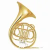 Popular grade gold lacquer Tone F 3-key Single French Horn