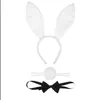 여자 토끼 의상 액세서리 세트 할로윈 부활절 코스프레 파티 소품 흰색 검은