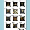 Pillow Case Bedding Supplies Home Textiles Garden Ll Taoup Gold Black Snowflake Merry Christmas Pillowcase Xmas Decor For Dhfsf