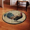 Mattor Rooster Circle Round Shape Floor Mat 3D -mattan