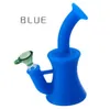 Bongo de copo de silicone Cachimbo de água com tigela de vidro Difuso colorido Portátil dobrável Fumar Cachimbo de água Bubbler Filtro Oil Rig Dab Rigs