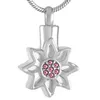Pendant Necklaces Stainless Steel Memorial Urn Necklace Hold Multi-colored Crystal Sunflower Cremation Ashes Pendants For Women Men IJD9533P